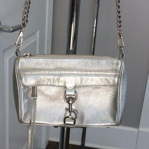 Rebecca Minkoff Silver Mini Mac bag